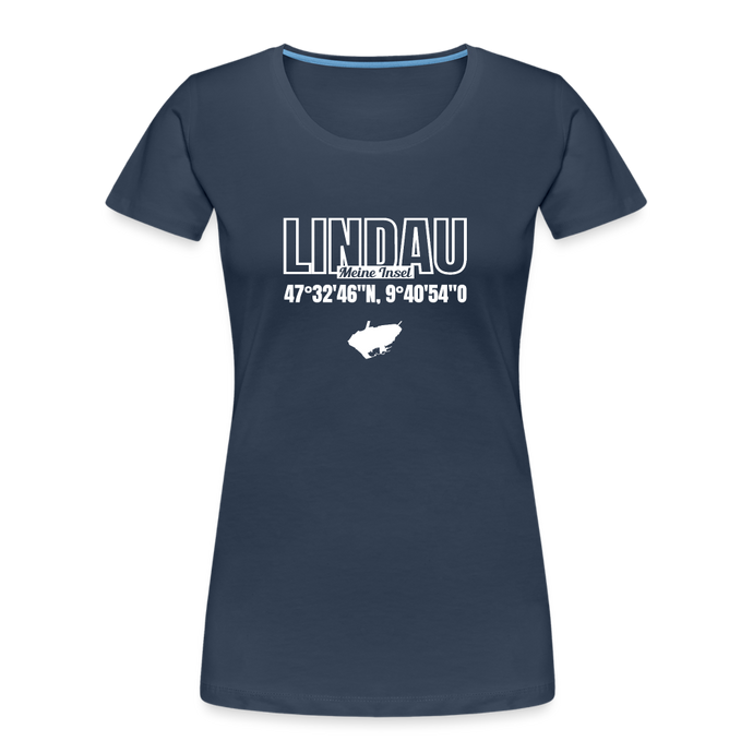 Lindau - Meine Insel Damenshirt - navy