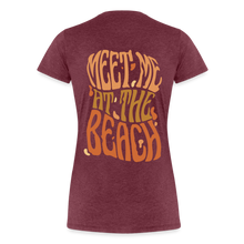 Lade das Bild in den Galerie-Viewer, Meet Me At The Beach - Damenshirt - heather burgundy
