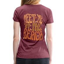 Lade das Bild in den Galerie-Viewer, Meet Me At The Beach - Damenshirt - heather burgundy
