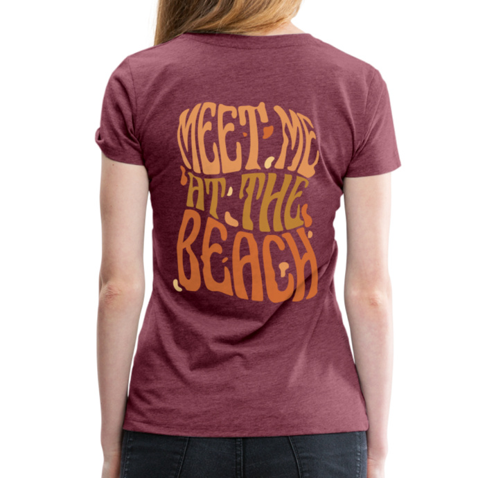 Meet Me At The Beach - Damenshirt - heather burgundy