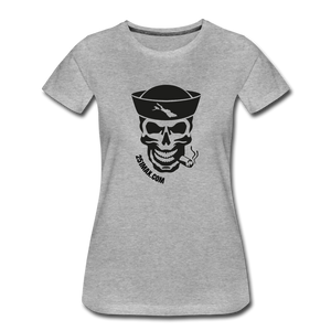 Skull - Damenshirt - heather grey