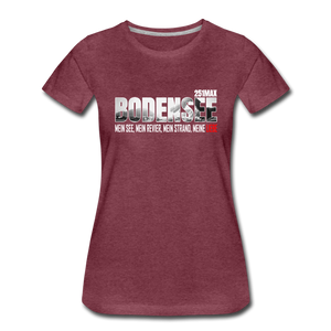 Bodensee, Mein Revier - Damenshirt - heather burgundy