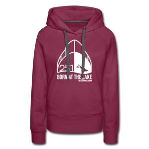 Born at the Lake - Damenhoodie - bordeaux