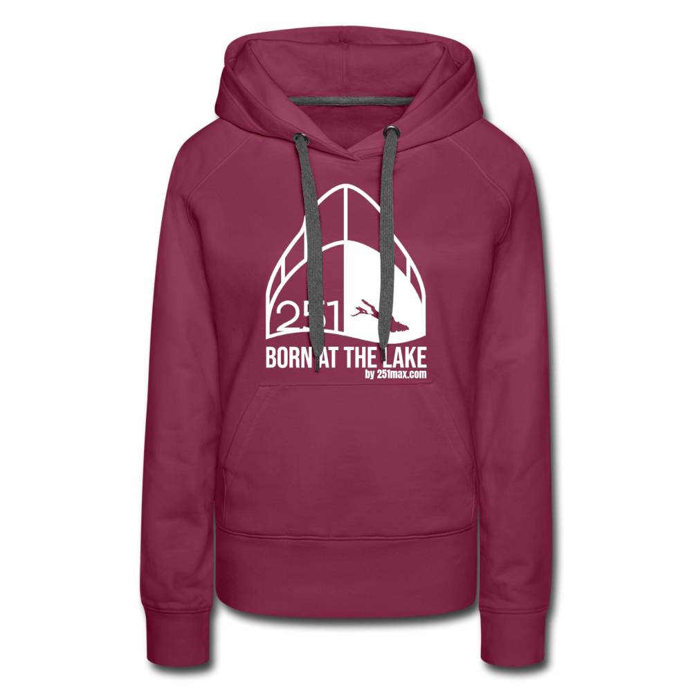 Born at the Lake - Damenhoodie - bordeaux