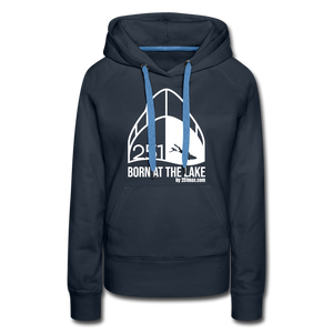 Born at the Lake - Damenhoodie - navy