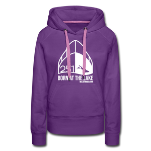 Born at the Lake - Damenhoodie - purple