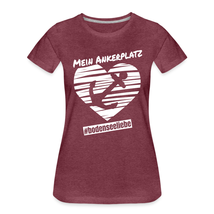 Mein Ankerplatz - Damenshirt - heather burgundy