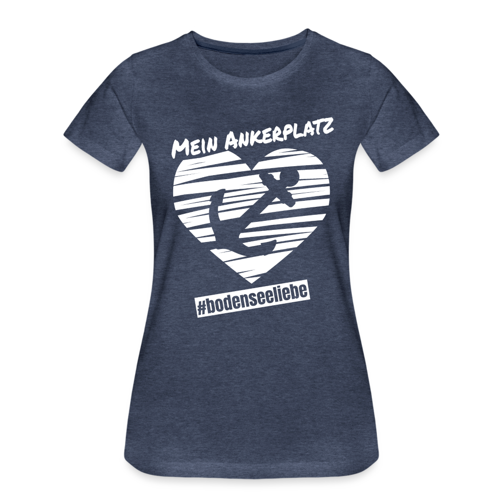 Mein Ankerplatz - Damenshirt - heather blue